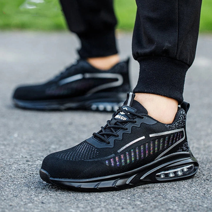 Leichte und unzerstörbare sicherheitsschuhe mit luftpolster für herren