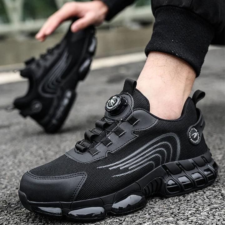 Unzerstörbare arbeitsschuhe für männer mit schnürsenkel freier technologie