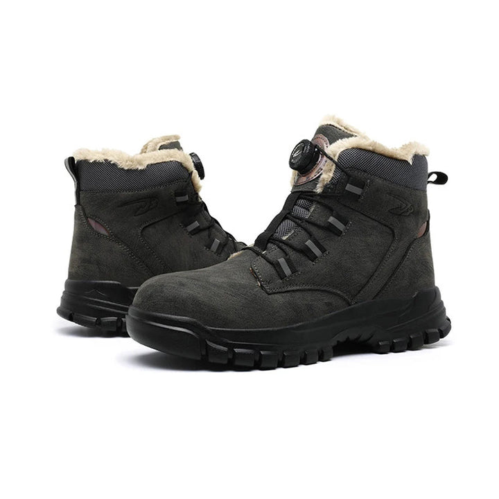 Winter hohe Sicherheitsschuhe ohne Schnürsenkel