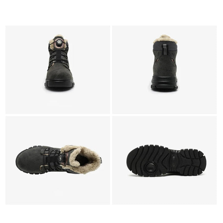 Winter hohe Sicherheitsschuhe ohne Schnürsenkel