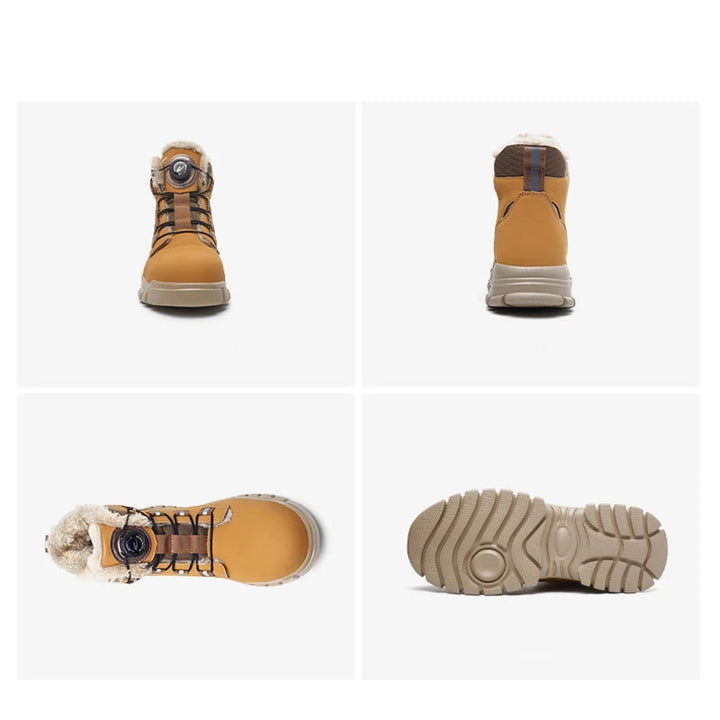 Winter hohe Sicherheitsschuhe ohne Schnürsenkel