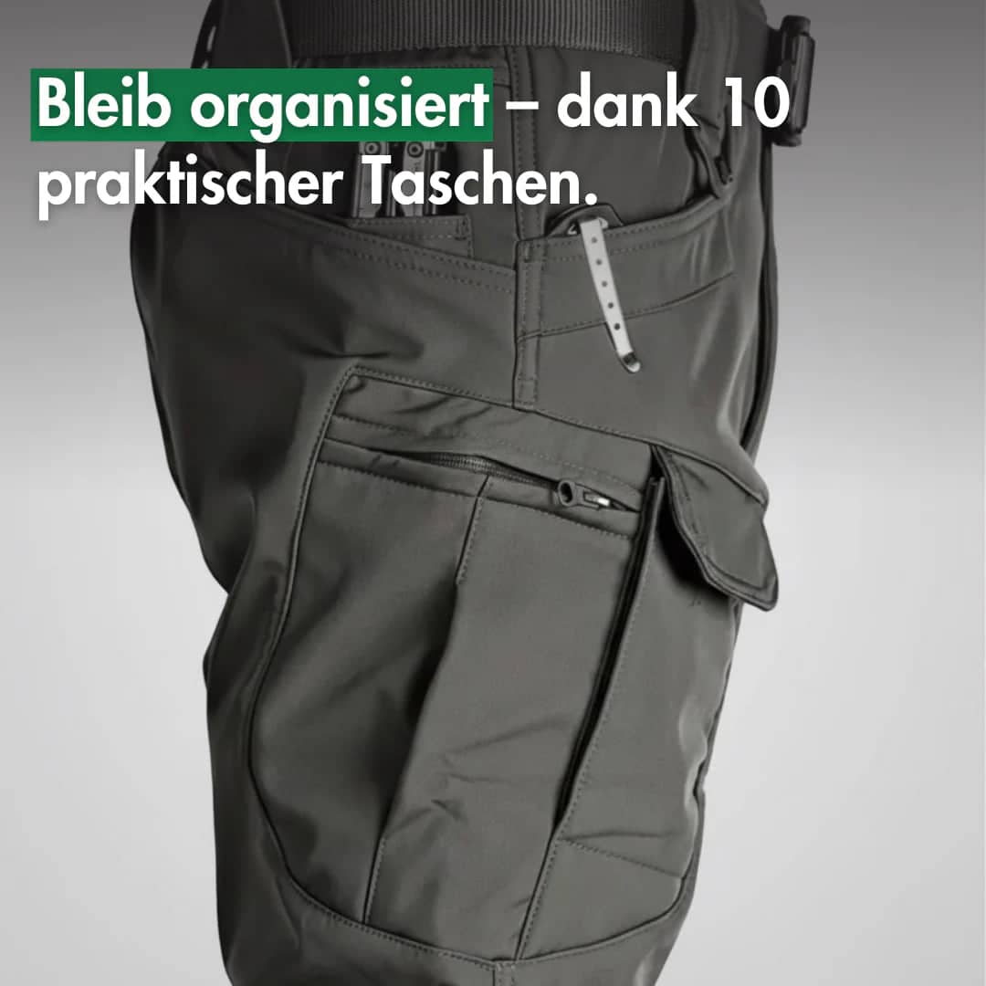 Herren Cargo Pant : Wasserdichte Hosen mit Tasche Militär