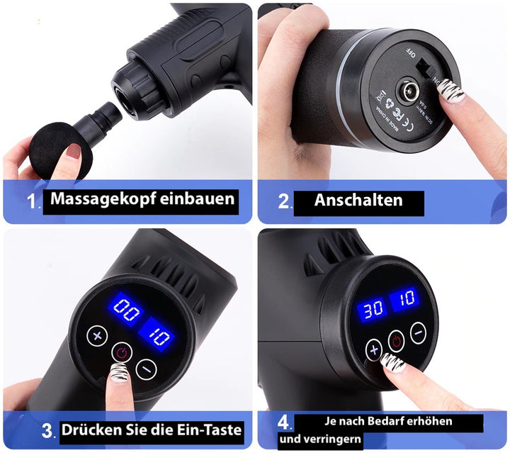 Massagepistole Touch-Display